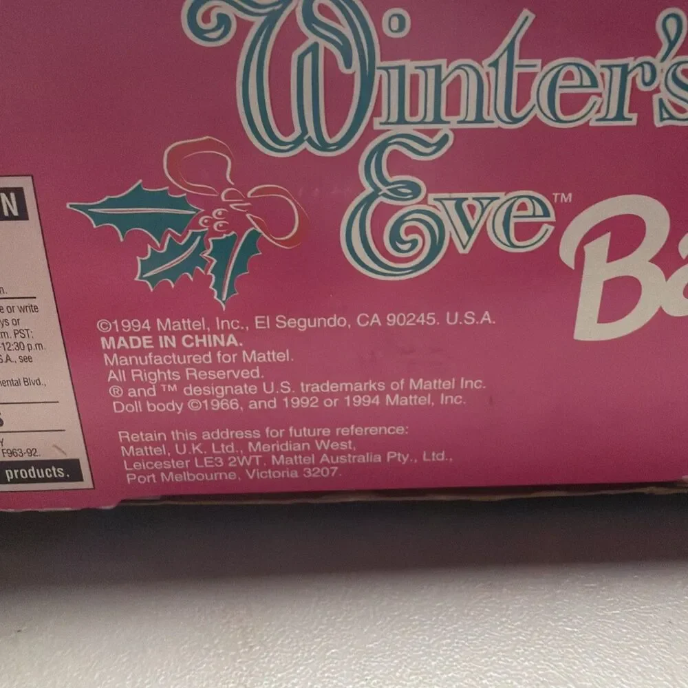 Winter's Eve Barbie Doll Special Edition 1994 Mattel 13613 NRFP